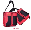 Bolso cambiador rojo multifuncional plegable y cuna de viaje portátil para bebés - Rojo