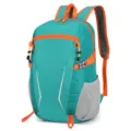 Lightweight sports backpack in turquoise and orange, ideal for outdoor travel and daily use. - Green