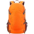 Vibrant orange 40L outdoor hiking backpack featuring breathable mesh straps and durable grid fabric - Large Capacity / Orange