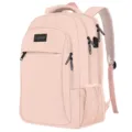 Mochila de negocios de gran capacidad para portátil en rosa claro para viajes y trabajo - Rosa