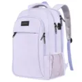 Mochila para portátil de negocios color lila de gran capacidad con compartimentos - Violeta Claro
