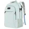 Mochila para portátil azul claro con puerto de carga USB y gran capacidad de viaje - Azul claro