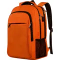 Mochila naranja vibrante para portátil de negocios con puerto USB y gran capacidad de carga - Naranja