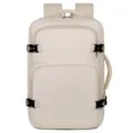 Off-white business travel laptop backpack with side handle and multi-pocket design - Off White