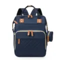 Marineblaue multifunktionale Wickelrucksack mit gesteppter Tasche und kleinem Beutel - 19 Zoll / Dunkelblau