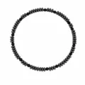 Collana di perle di ematite nera da uomo con accenti geometrici sfaccettati e fini - Perline di Sfera Geometrica in Ematite (TDS-B24062001A) / 18.5cm