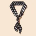 Ruban de soie rétro noir et blanc à pois pour la décoration de sacs à main élégant - Style Imprimé à Pois Noirs (WHSF4175)