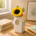 Knitted sunflower pen bouquet gift for teachers day cute desk decor artificial flower pen - Large Sunflowers