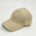 Solid khaki baseball cap for men and women, stylish fitted casual sun protection hat. - Khaki