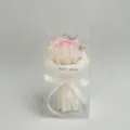 Pink soap rose bouquet in clear box gift for teachers artificial flower decorative present. - Default OPP Packaging / Princess Pink