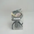 Black artificial flower bouquet in clear gift box, elegant teacher's day present and decor. - Black Knight