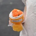 Mini orange rose bouquet pocket gift box birthday decoration beautiful small flower present - Pocket Bouquet (Orange Rose)