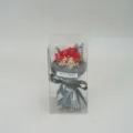 Preserved flower bouquet in clear gift box, ideal small romantic gift and home decor item. - Red Baby's Breath