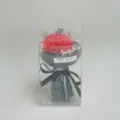 Preserved flower artificial bouquet in clear gift box for teachers day decoration - Red Carnation