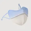 Mascarilla solar 3D anti-UV de seda de hielo degradada con bucles ajustables para las orejas. - Degradado Azul Cielo