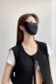 Summer seamless sun protection mask, ice silk 3D eye corner cover black variant. - Premium Black