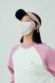 Summer new seamless ice silk 3D anti-UV face mask for sun protection and slimming. - Sakura Pink