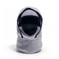 Warm fleece balaclava hood with face mask for men, ideal for winter cycling and skiing - Light Gray / One Size