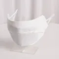 Maschera solare in seta di ghiaccio bianca per donne ciclismo anti-UV traspirante. - Bianco (WHMK3285-C)