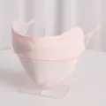 Maschera faciale rosa in seta di ghiaccio con protezione UV da donna su supporto trasparente - Rosa Dorato Chiaro (WHMK3285-E)