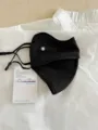Black 3D ice silk cooling sun protection mask with snowflake logo and UV testing tag - Cropped Black