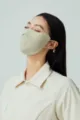 Maschera solare senza cuciture in seta di ghiaccio con protezione occhi, beige, UV. - Cachi
