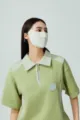 Nuova estiva maschera facciale anti-UV in seta di ghiaccio senza cuciture e polo. - Bianco Crema