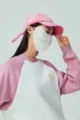 White 3D sun protection face mask with breathable ice-feel nylon for UV protection. - Short / Rice White With Snowflake