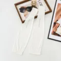 Manches de protection solaire en soie de glace pour sport extérieur, coudières respirantes. - 53+13 cm / Blanc