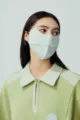 Professional light green ice-feel fishbone sun protection mask for summer outdoor UV protection - Short / Light Green With Snowflake