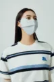 Breathable UV protection face mask in light gray for summer outdoor activities - Short / Light Gray With Snowflake