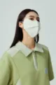 Premium cream colored 3D fishbone sun protection mask made of breathable ice silk nylon - Short / Beige With Snowflake