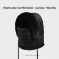 Chapeau de trappeur matelassé noir chaud avec masque intégré et doublure en peluche - M (4-9 ans) / Noir