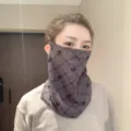 Masque facial coupe-vent épais avec attache-oreille et cache-cou chaud pour cyclisme. - Taille unique / WHHT542SR carreaux vintage - Gris clair