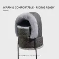 Cagoule d'hiver matelassée grise avec doublure en fausse fourrure et cache-cou chaud - M (4-9 ans) / Gris