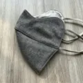 Masque facial 3D gris en mélange de laine pour femmes, protection chaude et coupe-vent d'hiver - Gris (Version Standard)