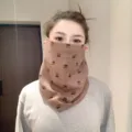 Masque facial d'hiver coupe-vent épaissi avec boucles d'oreilles pour cyclisme en plein air. - Taille unique / Étiquette lettre semi-circulaire WHHT542 - Café