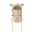 Cute baby winter warm bear ear balaclava windproof fleece hooded hat for kids and toddlers - 3-10 Years / Khaki