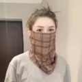 Masque de visage coupe-vent automne hiver pour femme cache-cou chaud velo neuf - Taille unique / WHHT542 À carreaux rétro - Café