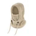 Winter fleece thermal balaclava hooded scarf windproof cycling face mask hat for women - L / Adult / Khaki
