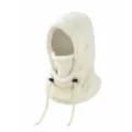 Winter Warm Fleece Balaclava Windproof Hood Scarf Cute Plush Face Mask for Cold Weather - L / Adult / Beige