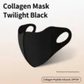 Masque solaire premium 3D au collagène noir de minuit avec protection UPF50+ - Noir de Nuit
