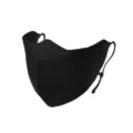 Breathable black ice silk sun protection mask with UV protection and eye corner cover - One Size / Black