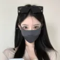 Ice silk sun protection face mask 3D stereo anti-uv breathable summer outdoor cycling gear - Gray