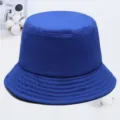 Chapeau bob bleu uni pour l'été, chapeau de soleil à large bord respirant, unisexe tendance. - Bleu saphir