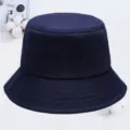 Chapeau bob uni d'été hommes femmes, large bord respirant protection solaire chapeau bassin. - Bleu marine