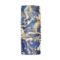 Foulard magique en soie glacée à motif marbre bleu et or, tour de cou respirant extérieur. - Style Marbre Bleu Or (WHHT562-2)