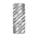 Sciarpa magica in seta di ghiaccio protezione solare scaldacollo ciclismo all'aperto maschera traspirante - Stile Righe Geometriche Grigio Bianco (WHHT562-5)