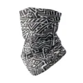 Tour de cou géométrique noir et blanc, masque de protection solaire cyclisme sans couture. - Taille unique / WHHT561-02 Noir Blanc Totem