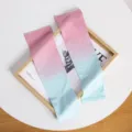 Manches de protection solaire en soie glacée dégradée pour sport en plein air et UV - Taille unique / Dégradé Rose Bleu (WHSP041-B)